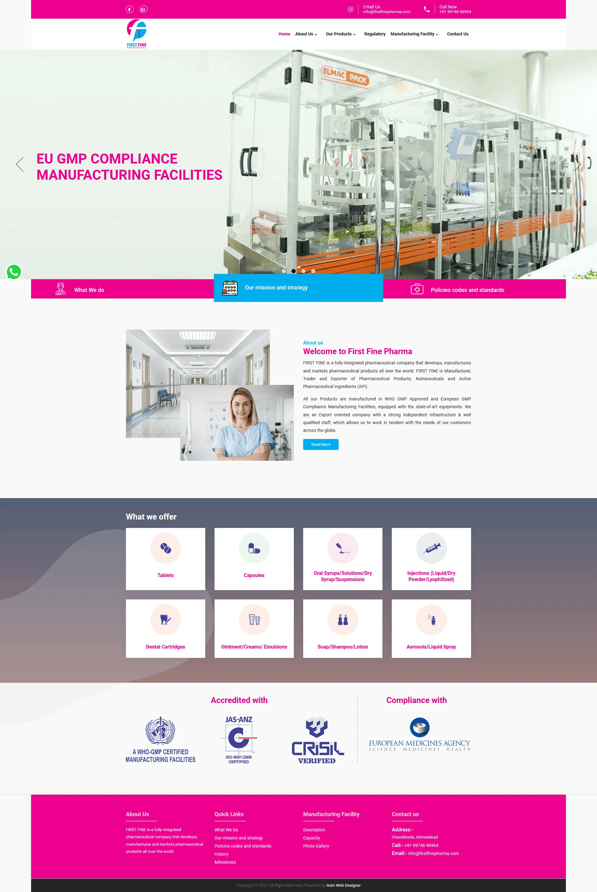 First Fine Pharma Website