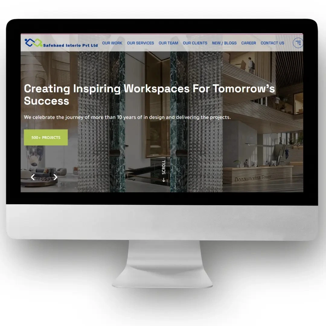 Corporate interior design company website development case study